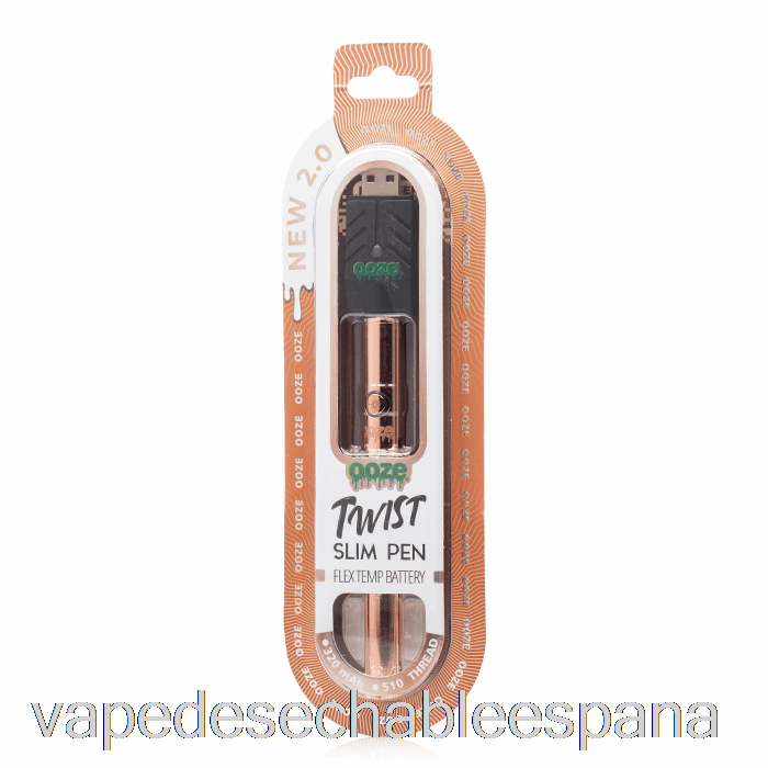 Vape Desechable España Ooze Slim Twist Pen 2.0 Flex Temp Batería Oro Rosa
